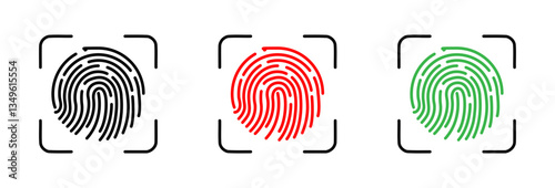 Fingerprint icons collection