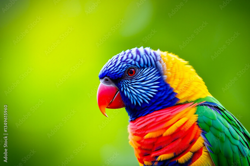 Vibrant Parrot Displaying Its Brilliant Colors and Exotic Plumage in a Lush Tropical Setting, Capturing the Beauty of Nature’s Brightest Avian Species Vibrant Parrot Displaying Its Brilliant Colors and Exotic Plumage in a Lush Tropical Setting, Capturing the Beauty of Nature’s Brightest Avian Species