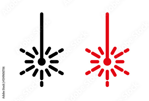 Laser beam icons collection