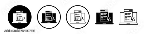 Online test icons collection