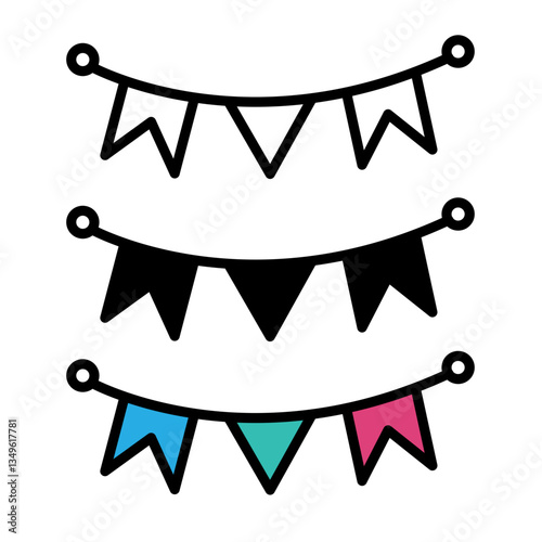 Party flag icons collection