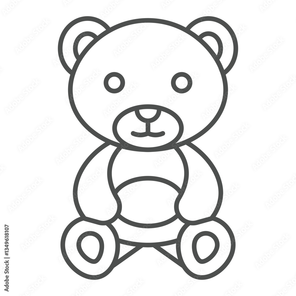 Chocolate glazed dough bear thin line icon, sweets pastry concept. Vector graphics. Bear animal sweet cake, bakery sign on white background, outline style icon for mobile or web design. Chocolate glazed dough bear thin line icon, sweets pastry concept. Vector graphics. Bear animal sweet cake, bakery sign on white background, outline style icon for mobile or web design.