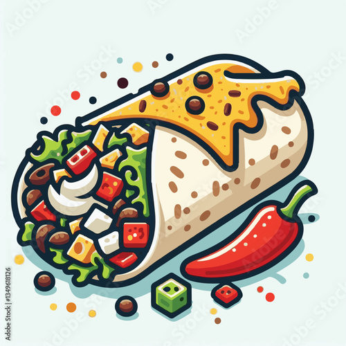 food, meal, restaurant, meat, burrito, menu, fast, delicious, lunch, dinner, snack, mexican, background, dish, beef, chicken, salad, isolated, grilled, bread, wrap, vegetable, set, collection, plate, 