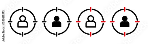 Target market icons collection