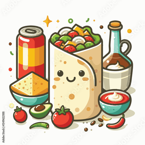 food, meal, restaurant, meat, burrito, menu, fast, delicious, lunch, dinner, snack, mexican, background, dish, beef, chicken, salad, isolated, grilled, bread, wrap, vegetable, set, collection, plate, 