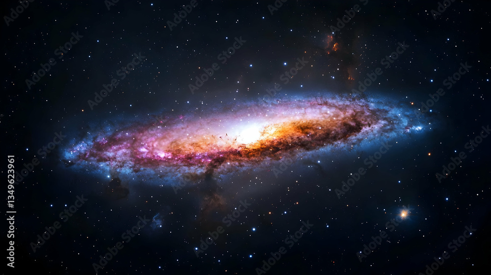 Fototapeta premium Spiral Galaxy In Deep Space