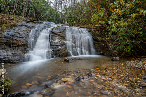 firepit and waterfall