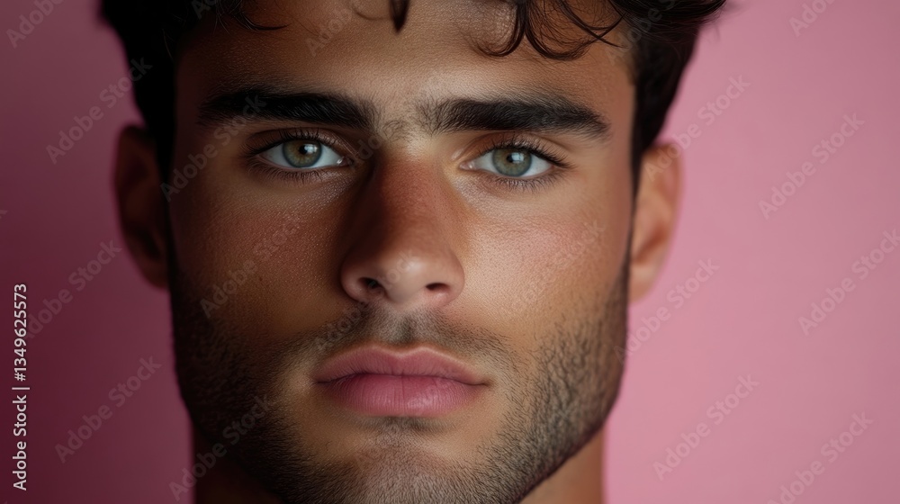 Obraz premium Close-up portrait of a man with intense gaze (13)