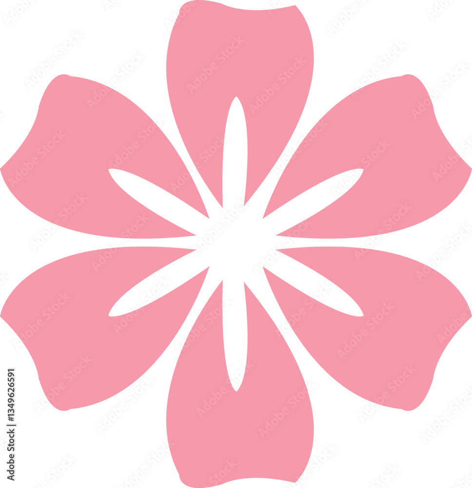 Fototapeta premium Flower clip art design on plain white transparent isolated background for card, shirt, hoodie, sweatshirt, apparel, card, tag, mug, icon, poster or badge