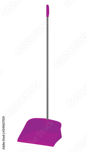 Purple cleaning dustpan. vector illustration