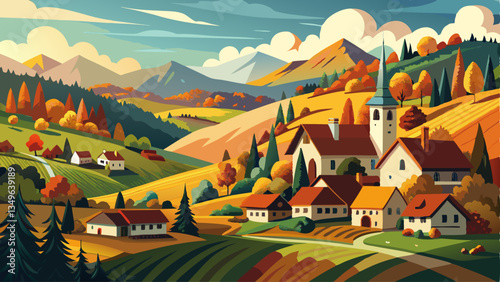 Germany, Baden-Wurttemberg, Wieden, Rural landscape of Black Forest in autumn