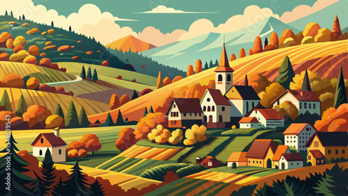 Germany, Baden-Wurttemberg, Wieden, Rural landscape of Black Forest in autumn