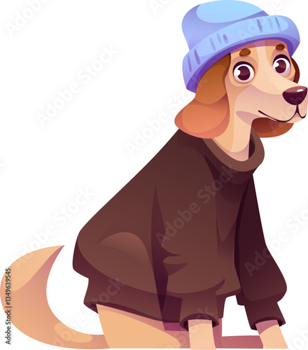 Dog in Warm Clothes