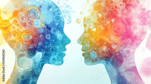 Colorful silhouettes showcasing emotional connection.