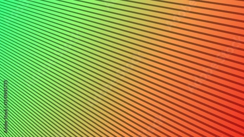 Abstract Motion Background with Diagonal Lines, Gradient Colors in Green, Orange and Red