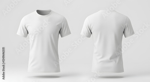 3D White T-Shirt Mockup for Branding and Merchandise. AI Generate