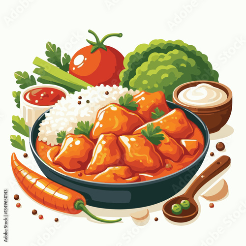 food, dinner, delicious, indian, chicken, traditional, cuisine, dish, meal, butter chicken, spicy, curry, restaurant, lunch, meat, rice, asian, tikka, masala, bowl, recipe, background, plate, tasty, c
