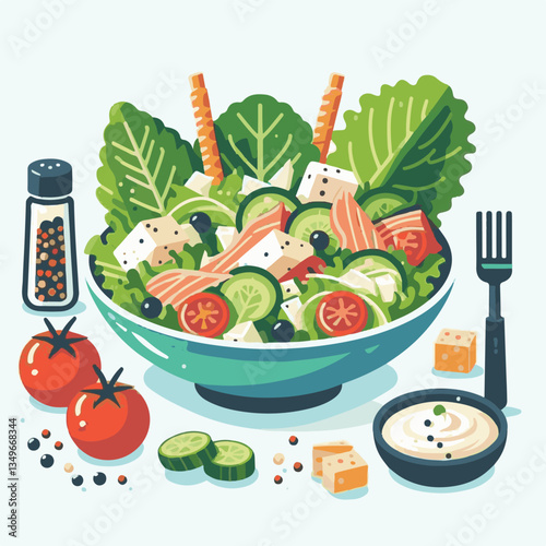 healthy, lunch, food, cheese, meal, lettuce, fresh, salad, green, gourmet, bread, parmesan, delicious, sauce, vegetable, dinner, caesar, bowl, chicken, appetizer, cuisine, dish, crouton, grilled, plat