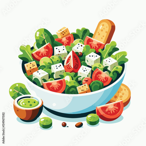 healthy, lunch, food, cheese, meal, lettuce, fresh, salad, green, gourmet, bread, parmesan, delicious, sauce, vegetable, dinner, caesar, bowl, chicken, appetizer, cuisine, dish, crouton, grilled, plat