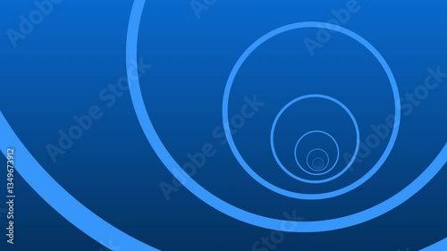 Seamless Loopable Spiral-Shaped Object on a Blue Background - Loopable Spinning Tunnel Footage