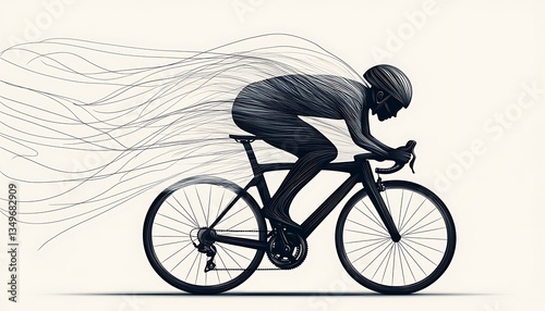 Cyclist Speed Motion Blur Abstract.