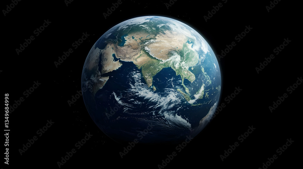 Fototapeta premium Pixelated Earth From Space