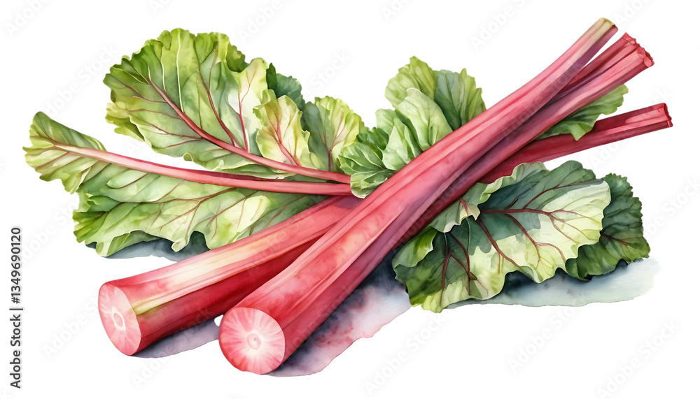 Rhubarb watercolor png Rhubarb watercolor png