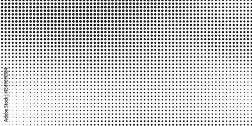 Grunge halftone gradient background. Faded grit noise texture. White and black sand wallpaper. Retro pixelated backdrop. Anime or manga style comic overlay. Vector graphic design