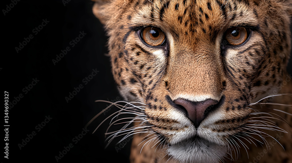 Naklejka premium Closeup Portrait Of A Leopard