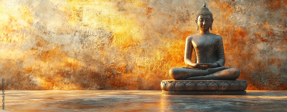 Serene Buddha Statue in Meditation Serene Buddha Statue in Meditation