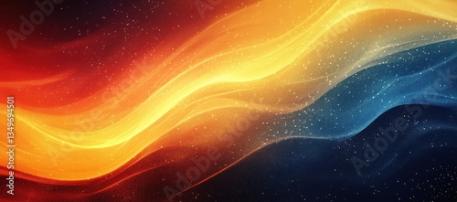 Abstract gradient background with navy and gold, bright red and yellow, featuring a subtle grainy effect, ideal for modern and elegant designs.