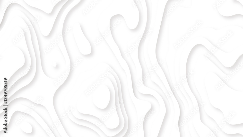 White paper cut decoration textured with wavy layers 3d topography relief background. abstract 3d white papercut topography relief vector background illustration for your design.
White paper cut decoration textured with wavy layers 3d topography relief background. abstract 3d white papercut topography relief vector background illustration for your design.