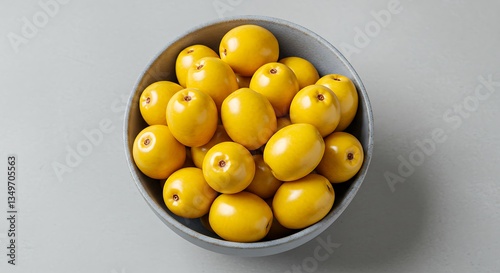 Fresh Yellow Plums in Bowl