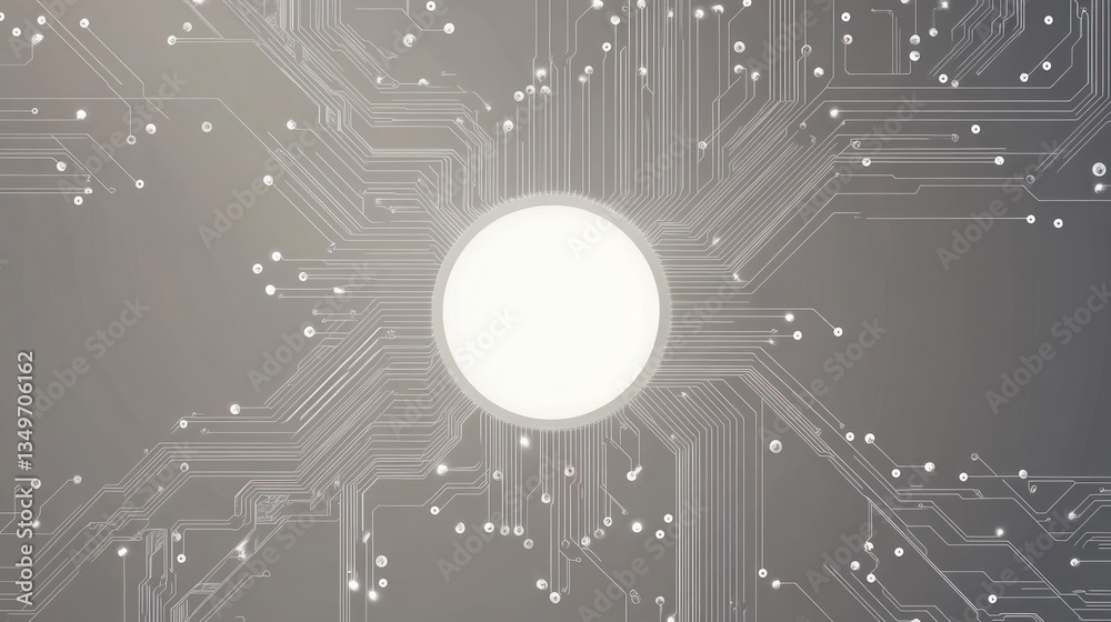 Obraz premium Abstract circuit board, digital technology, computer chip, futuristic background, for technology concept