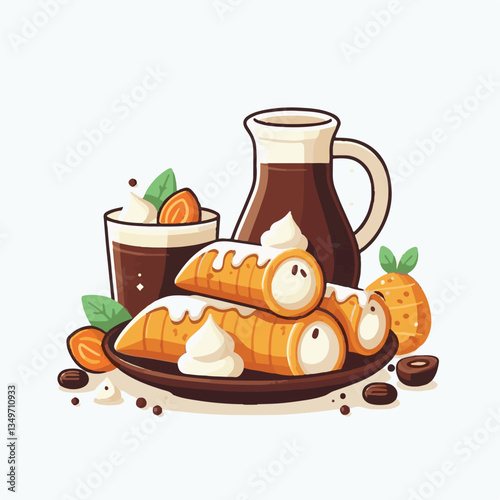 dessert, pastry, sweet, cannoli, food, delicious, chocolate, cream, italian, bakery, gourmet, cannolo, traditional, background, sicily, italy, creamy, white, breakfast, filling, ricotta, crust, cheese