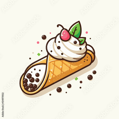 dessert, pastry, sweet, cannoli, food, delicious, chocolate, cream, italian, bakery, gourmet, cannolo, traditional, background, sicily, italy, creamy, white, breakfast, filling, ricotta, crust, cheese
