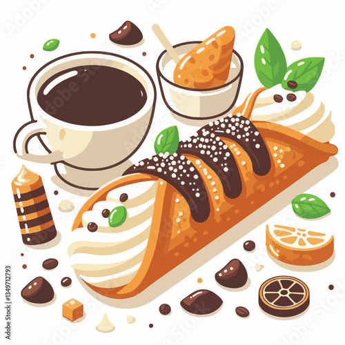 dessert, pastry, sweet, cannoli, food, delicious, chocolate, cream, italian, bakery, gourmet, cannolo, traditional, background, sicily, italy, creamy, white, breakfast, filling, ricotta, crust, cheese