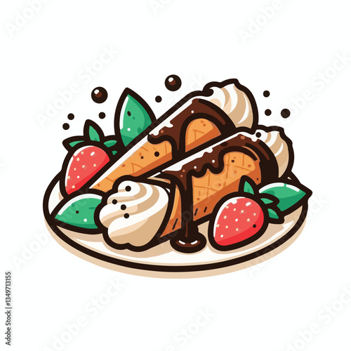 dessert, pastry, sweet, cannoli, food, delicious, chocolate, cream, italian, bakery, gourmet, cannolo, traditional, background, sicily, italy, creamy, white, breakfast, filling, ricotta, crust, cheese