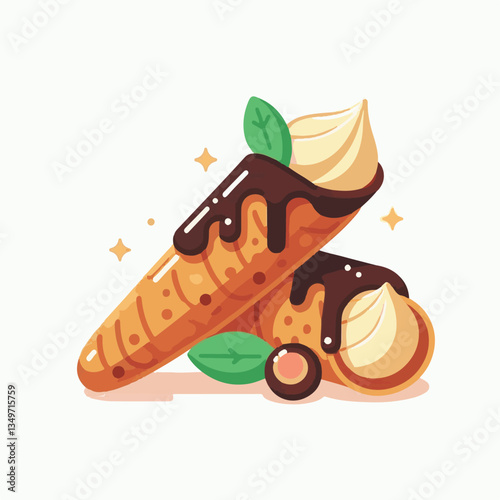 dessert, pastry, sweet, cannoli, food, delicious, chocolate, cream, italian, bakery, gourmet, cannolo, traditional, background, sicily, italy, creamy, white, breakfast, filling, ricotta, crust, cheese