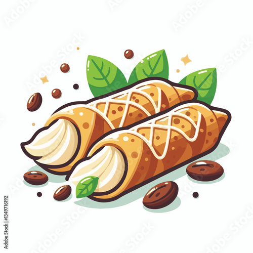 dessert, pastry, sweet, cannoli, food, delicious, chocolate, cream, italian, bakery, gourmet, cannolo, traditional, background, sicily, italy, creamy, white, breakfast, filling, ricotta, crust, cheese