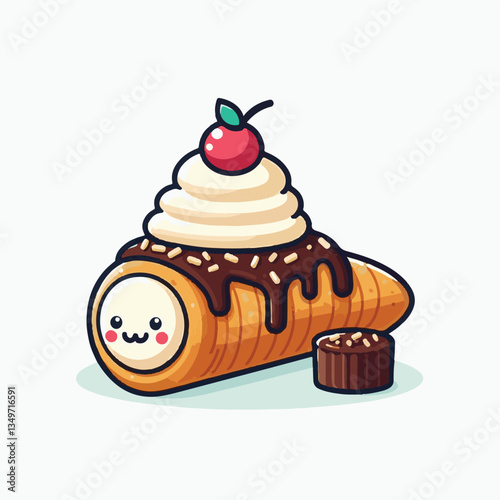 dessert, pastry, sweet, cannoli, food, delicious, chocolate, cream, italian, bakery, gourmet, cannolo, traditional, background, sicily, italy, creamy, white, breakfast, filling, ricotta, crust, cheese