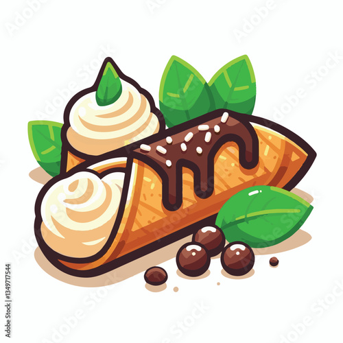dessert, pastry, sweet, cannoli, food, delicious, chocolate, cream, italian, bakery, gourmet, cannolo, traditional, background, sicily, italy, creamy, white, breakfast, filling, ricotta, crust, cheese