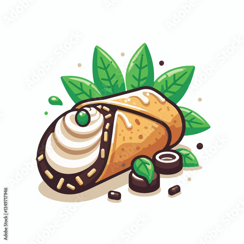 dessert, pastry, sweet, cannoli, food, delicious, chocolate, cream, italian, bakery, gourmet, cannolo, traditional, background, sicily, italy, creamy, white, breakfast, filling, ricotta, crust, cheese