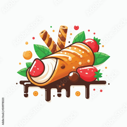 dessert, pastry, sweet, cannoli, food, delicious, chocolate, cream, italian, bakery, gourmet, cannolo, traditional, background, sicily, italy, creamy, white, breakfast, filling, ricotta, crust, cheese