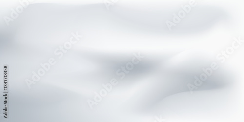 abstract white and gray fluid background with soft, wavy gradients. The smooth transitions create a dreamy, misty, and modern aesthetic. EPS 10