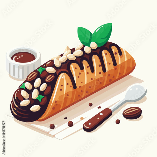 dessert, pastry, sweet, cannoli, food, delicious, chocolate, cream, italian, bakery, gourmet, cannolo, traditional, background, sicily, italy, creamy, white, breakfast, filling, ricotta, crust, cheese