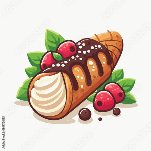 dessert, pastry, sweet, cannoli, food, delicious, chocolate, cream, italian, bakery, gourmet, cannolo, traditional, background, sicily, italy, creamy, white, breakfast, filling, ricotta, crust, cheese