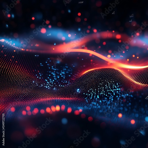 Digital background for tech, AI, data, audio, graphics, and more. Generative Ai