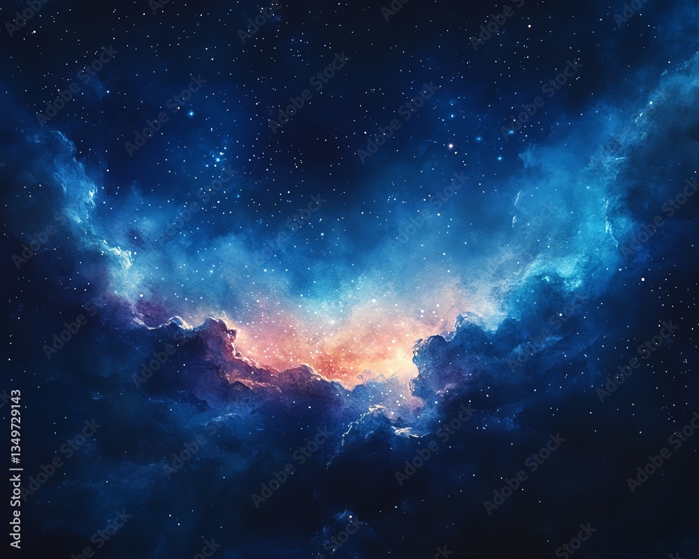 A mesmerizing watercolor illustration of Earth floating in space A mesmerizing watercolor illustration of Earth floating in space