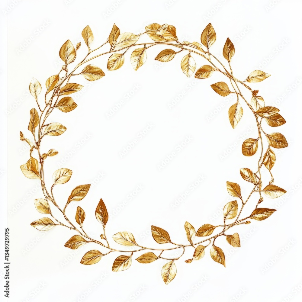 Generic Delicate Wreath Perspective Shape Intertwined